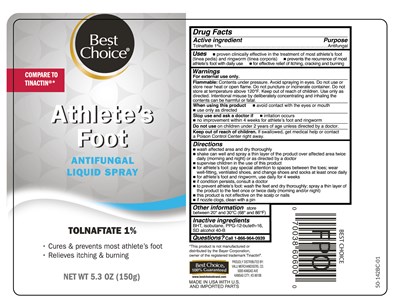 Image 1 (Best Choice Af Tolnaftate Liquid Spray Aluminum Label 50 142bc 01)